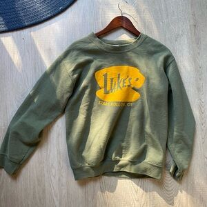 Gilmore Girls Luke’s Diner 90s Sage Green Long Sleeve Crewneck